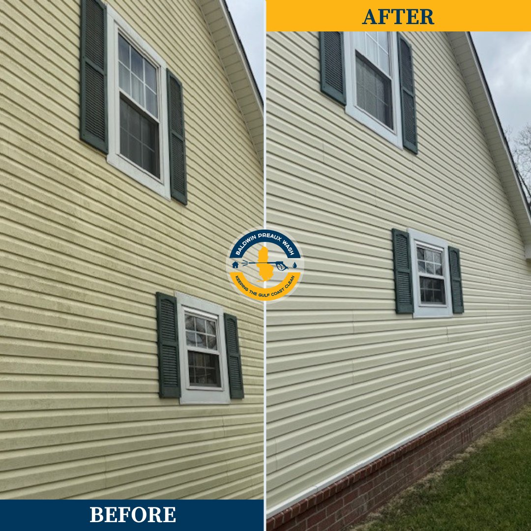 House soft washing in Gulf Shores by Baldwin Preaux Wash